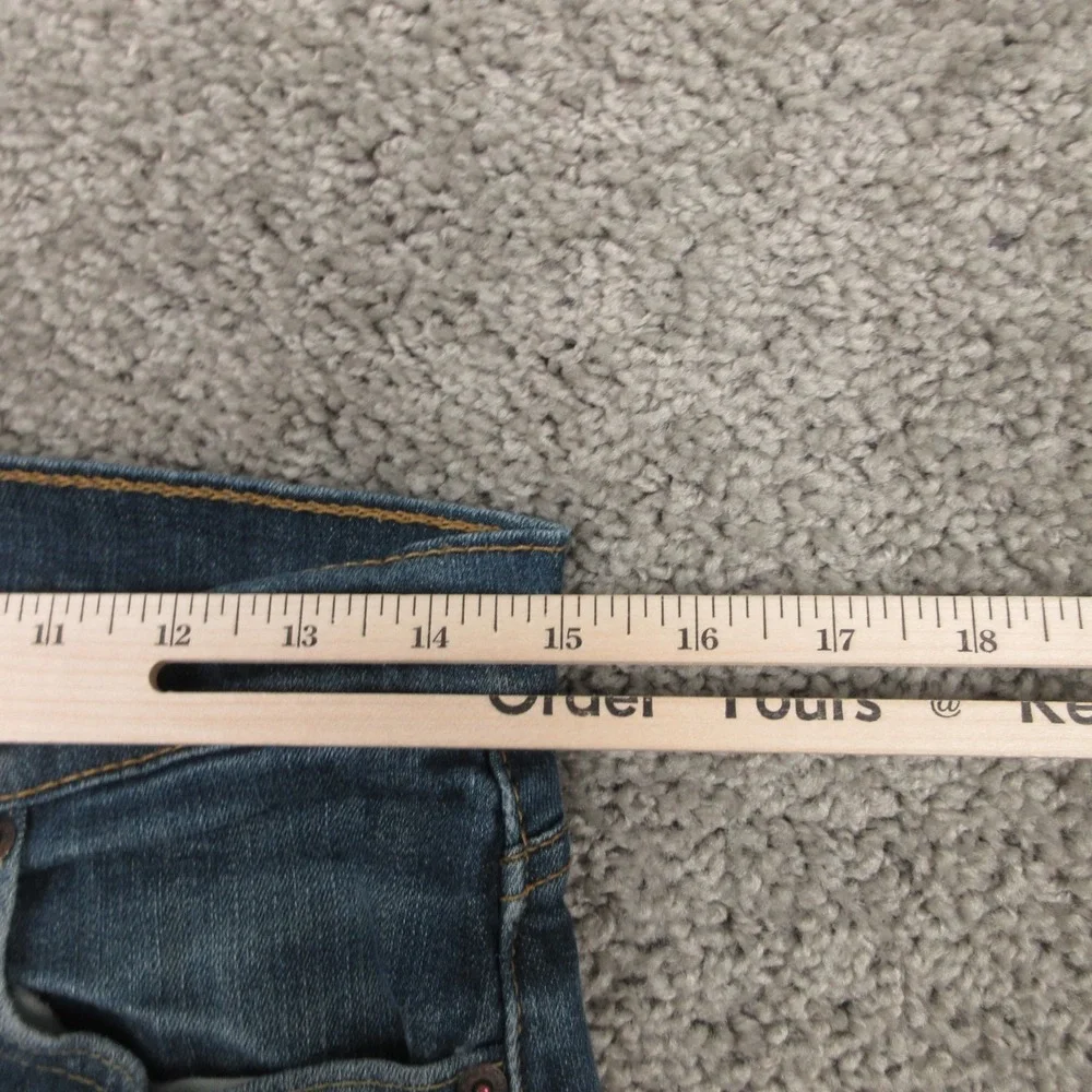 Levis Jeans Mens‎ 30x30 Blue 511 Slim Straight Faded Whiskering Zip Denim Pants